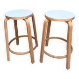Pair of bar stools by Alvar Aalto