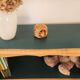 Renovated green cedar wood bookshelf