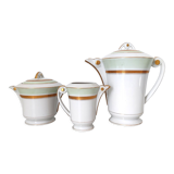 Coffee maker, milk jug and sugar jar porcelain JL&Cie Limoges