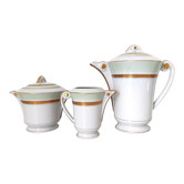 Coffee maker, milk jug and sugar jar porcelain JL&Cie Limoges