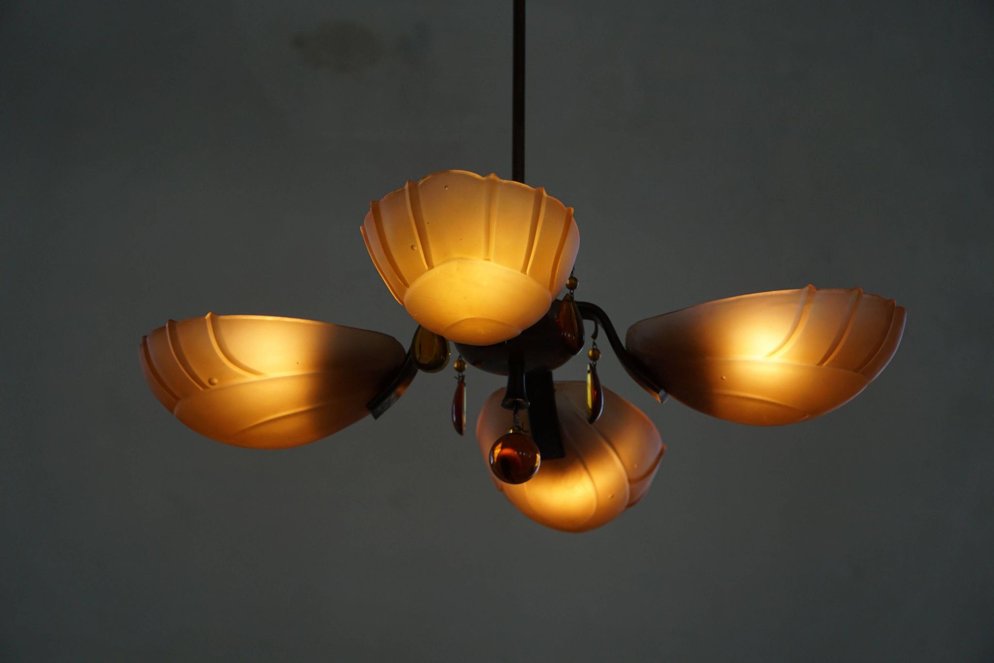 Art Deco chandelier by Paavo Tynell for Taito Oy, Finland, 1930s