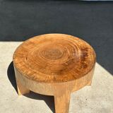 Quadripod coffee table in solid wood monoxyl natural color (dark)