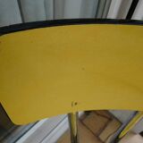 3 canary yellow formica chairs
