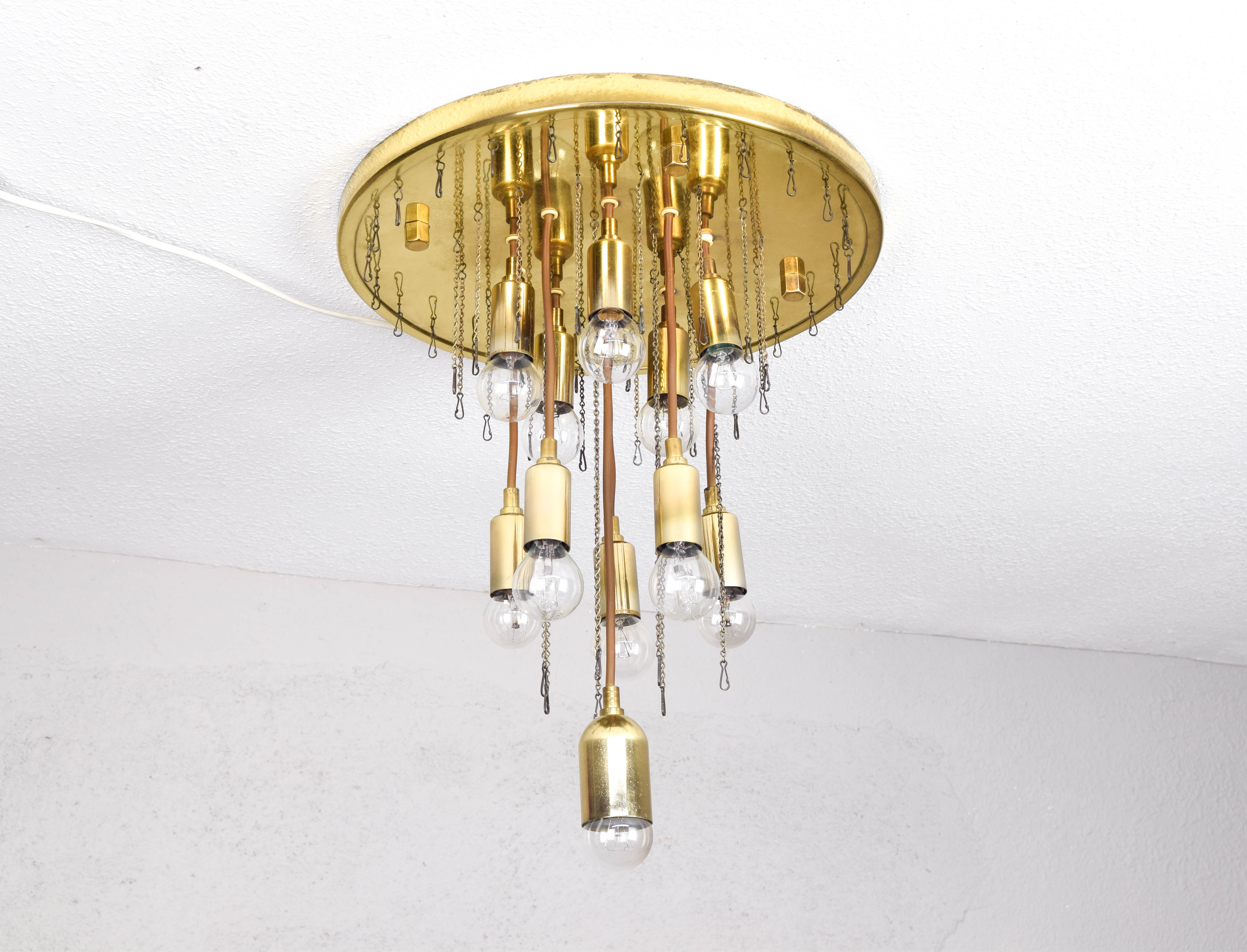 Venini Murano glass waterfall ceiling light Triedri