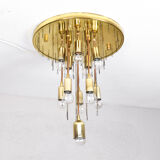 Venini Murano glass waterfall ceiling light Triedri