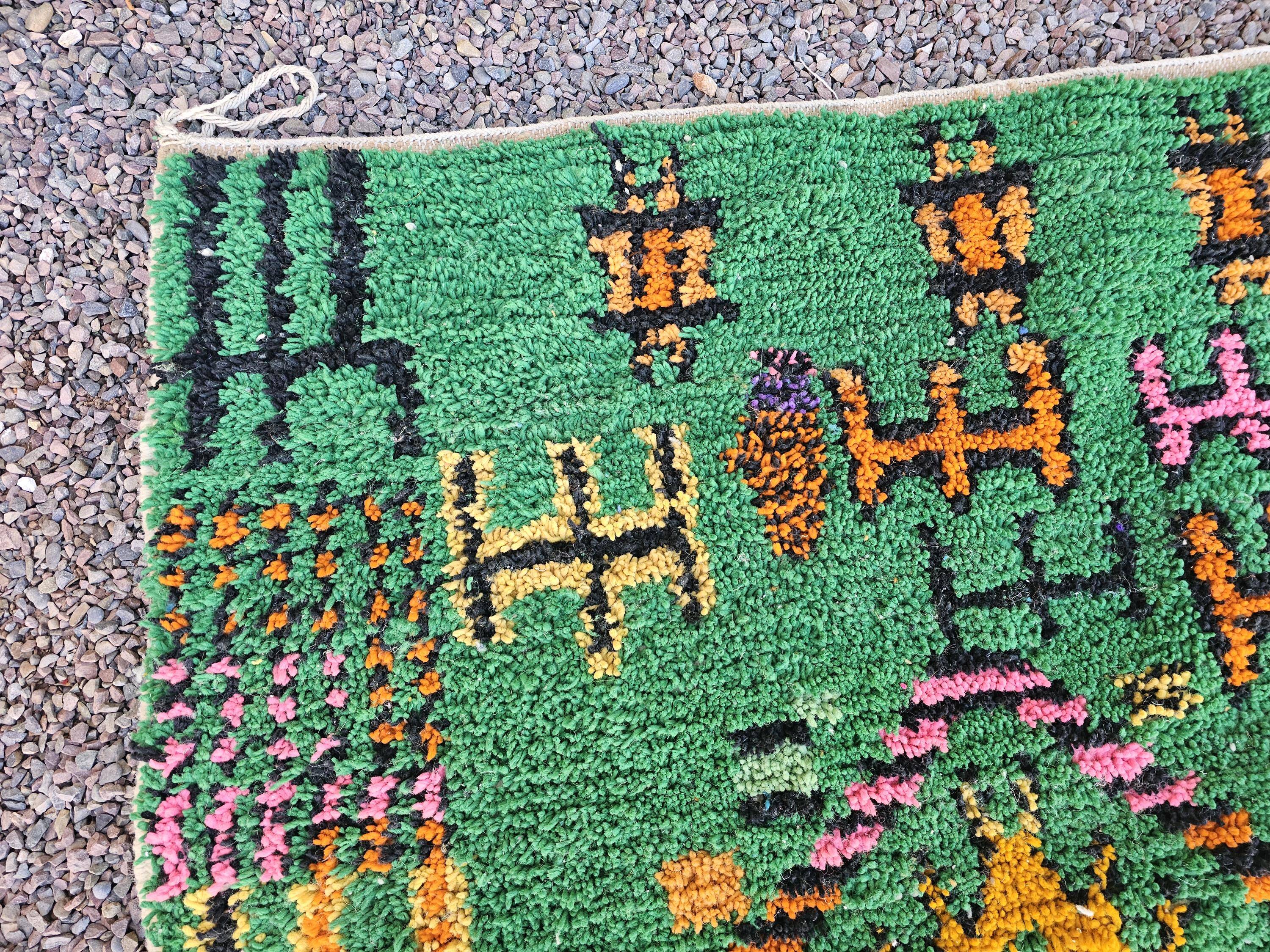 Unique handmade Berber rug 3x2 m