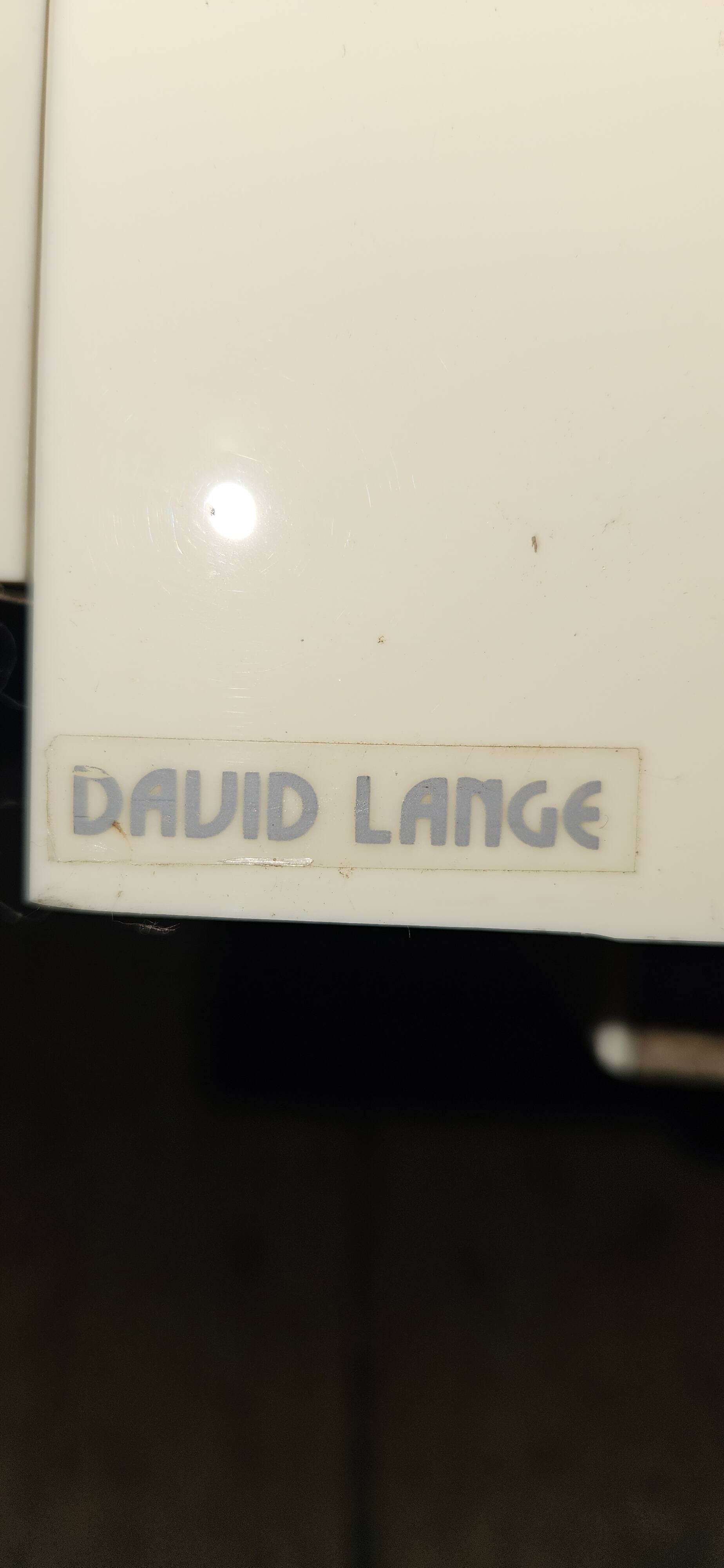 Cream lacquered HFI TV cabinet by David Lange