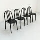 Lot de 4 chaises Nr 222 par Robert Mallet Stevens producteur palluco italia, 1980