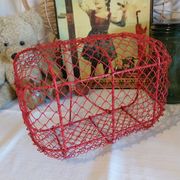 Panier vintage en fer de grillage