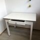 Table de cuisine 1950 en bois et zinc