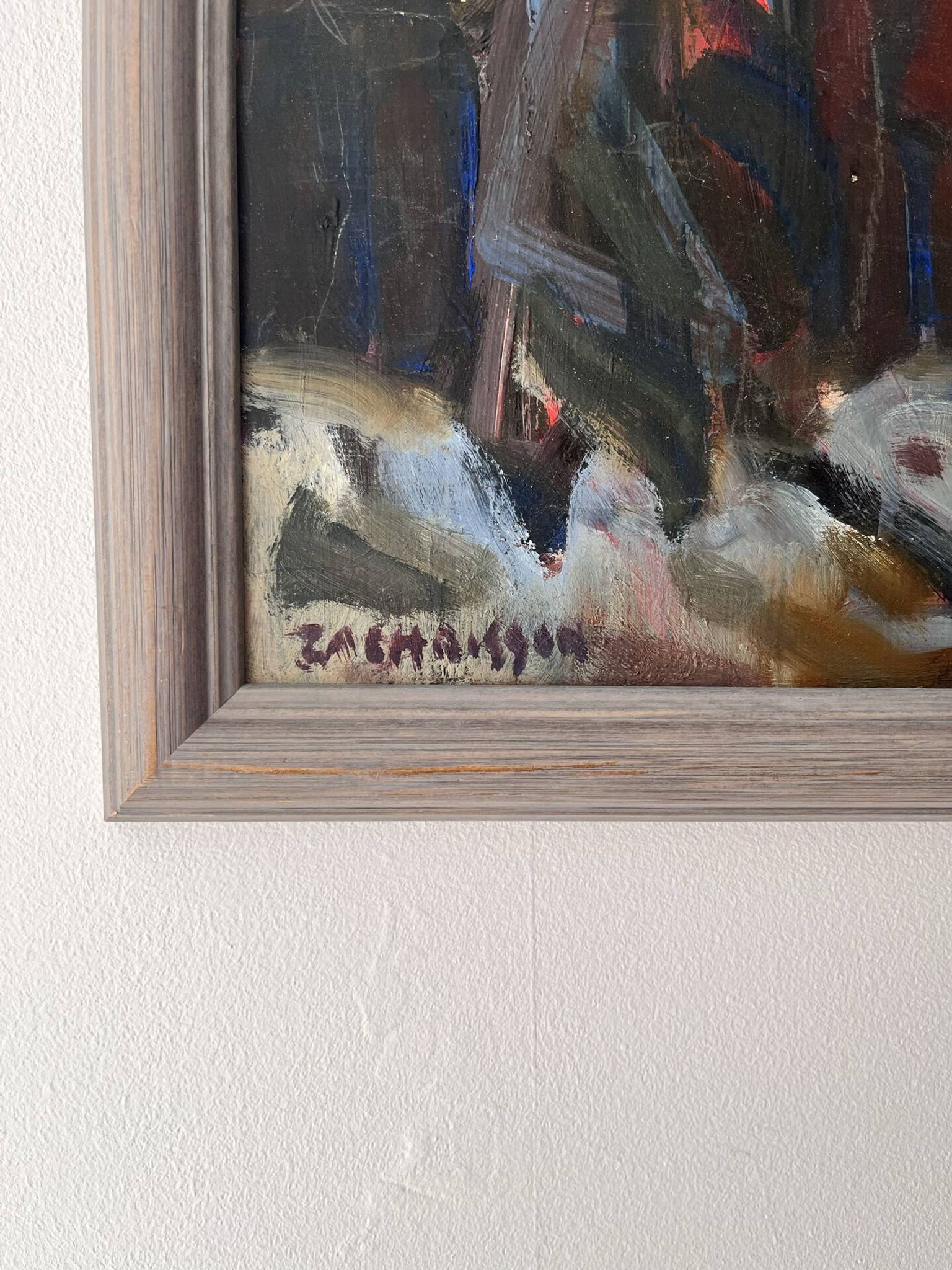 Painting by Per Olof Zachrisson 1960’s, Scandinavian Modern