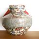 Vase Gerbino en mosaïque de terres colorées