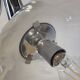 Vintage Space Age Chrome and Murano Glass Italian Pendant Lamp