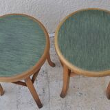 Pair of stools signed Baumann
