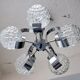 Lustre verre et inox 70's