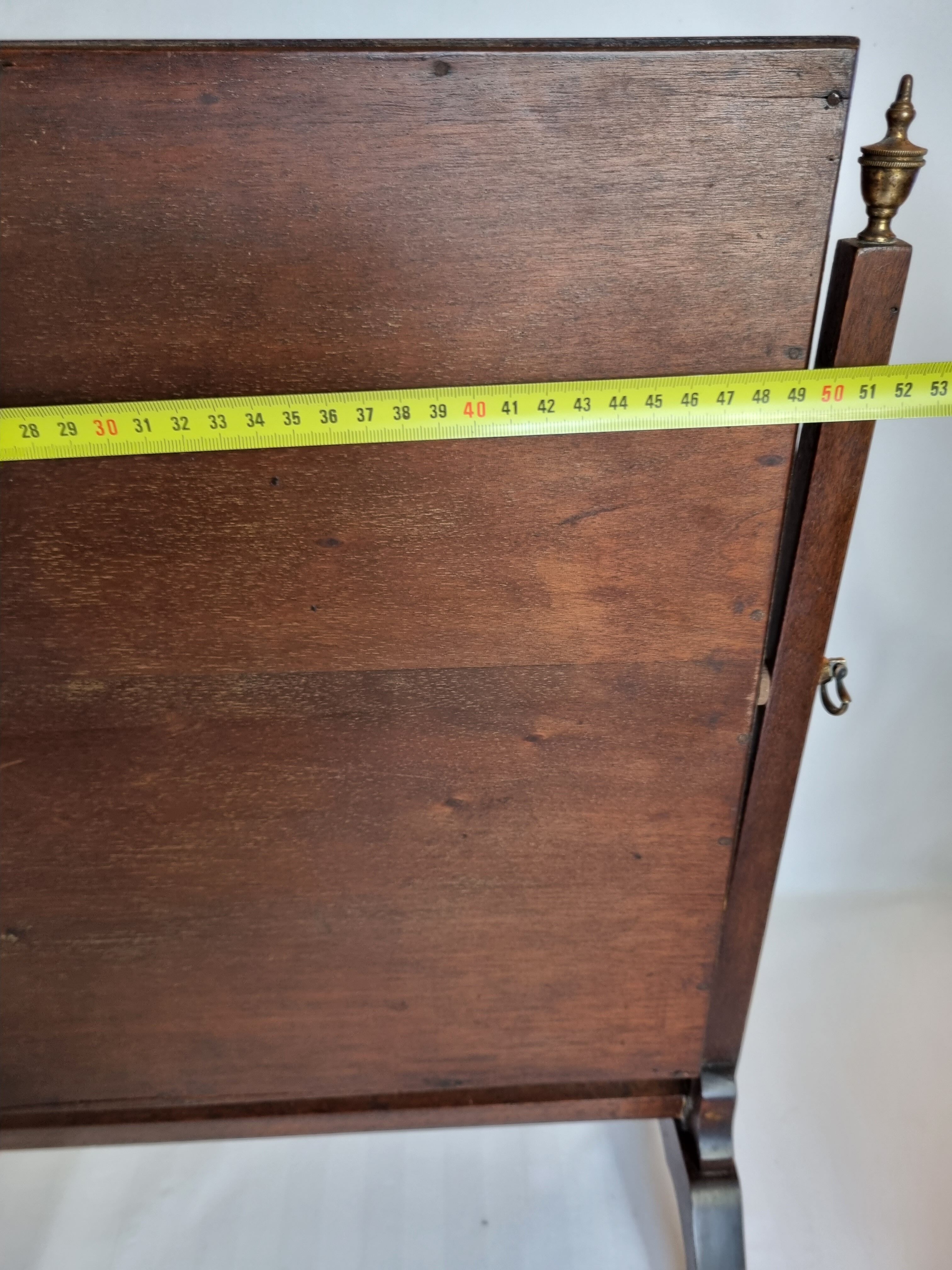 Adjustable empire style table horse mirror in mahogany, 52 cm
