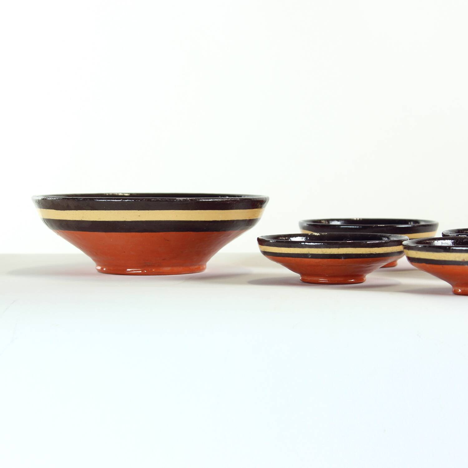 Set Of Ceramic Bowls By Ditta Abrhamova, Czechoslovakia 1980s