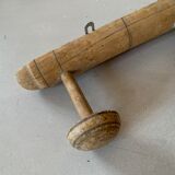 Antique wooden wall coat rack