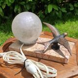 Art deco lamp, globe and marble