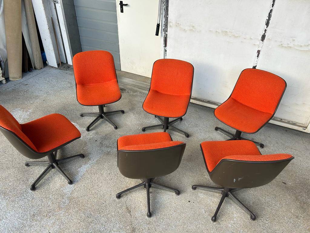 Charles Pollock (1902-1988) Series Of Six Comforto Edition Chairs Circa 1970