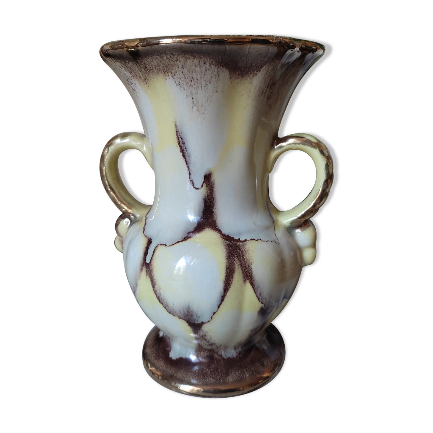Vase 50s in marbled earthenware