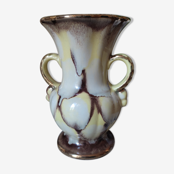 Vase 50s in marbled earthenware