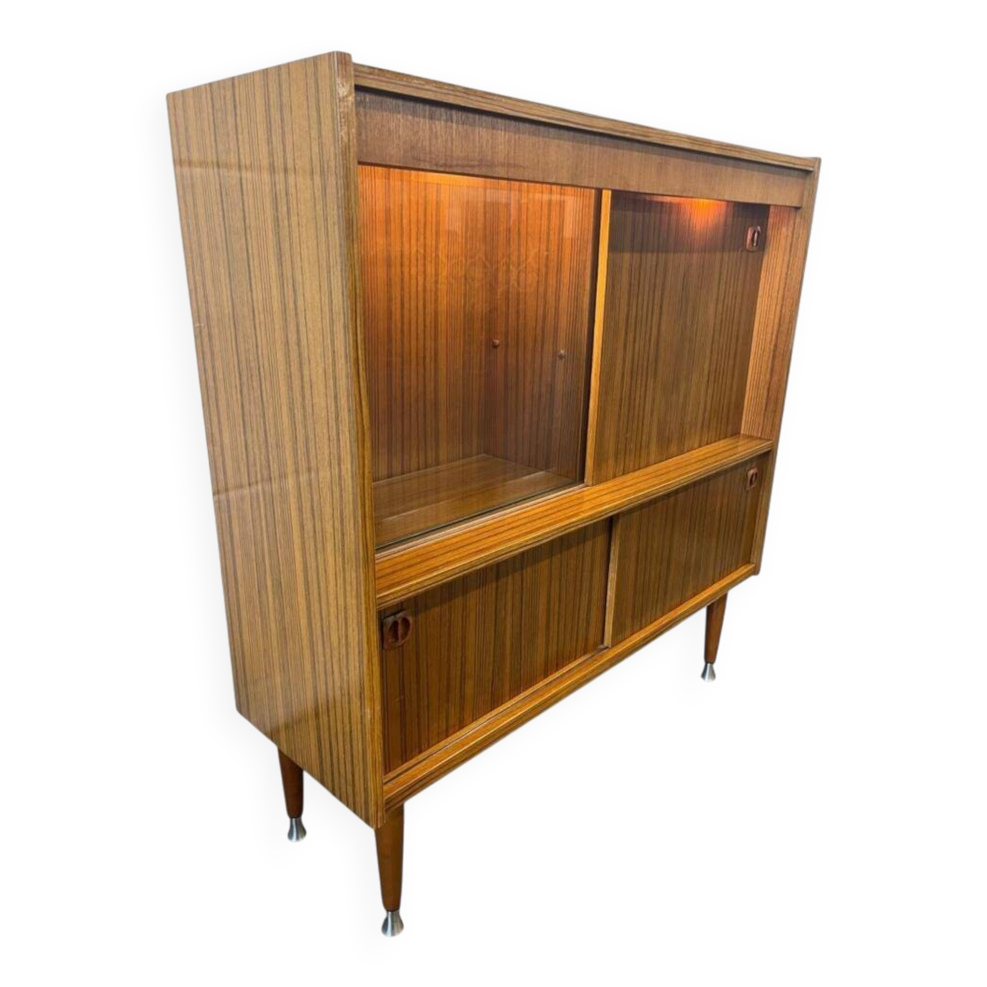 Vintage display cabinet / bar cabinet / cabinet with lighting