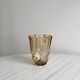 Small translucent pink twisted glass vase