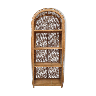 Vintage rattan shelf 1970s