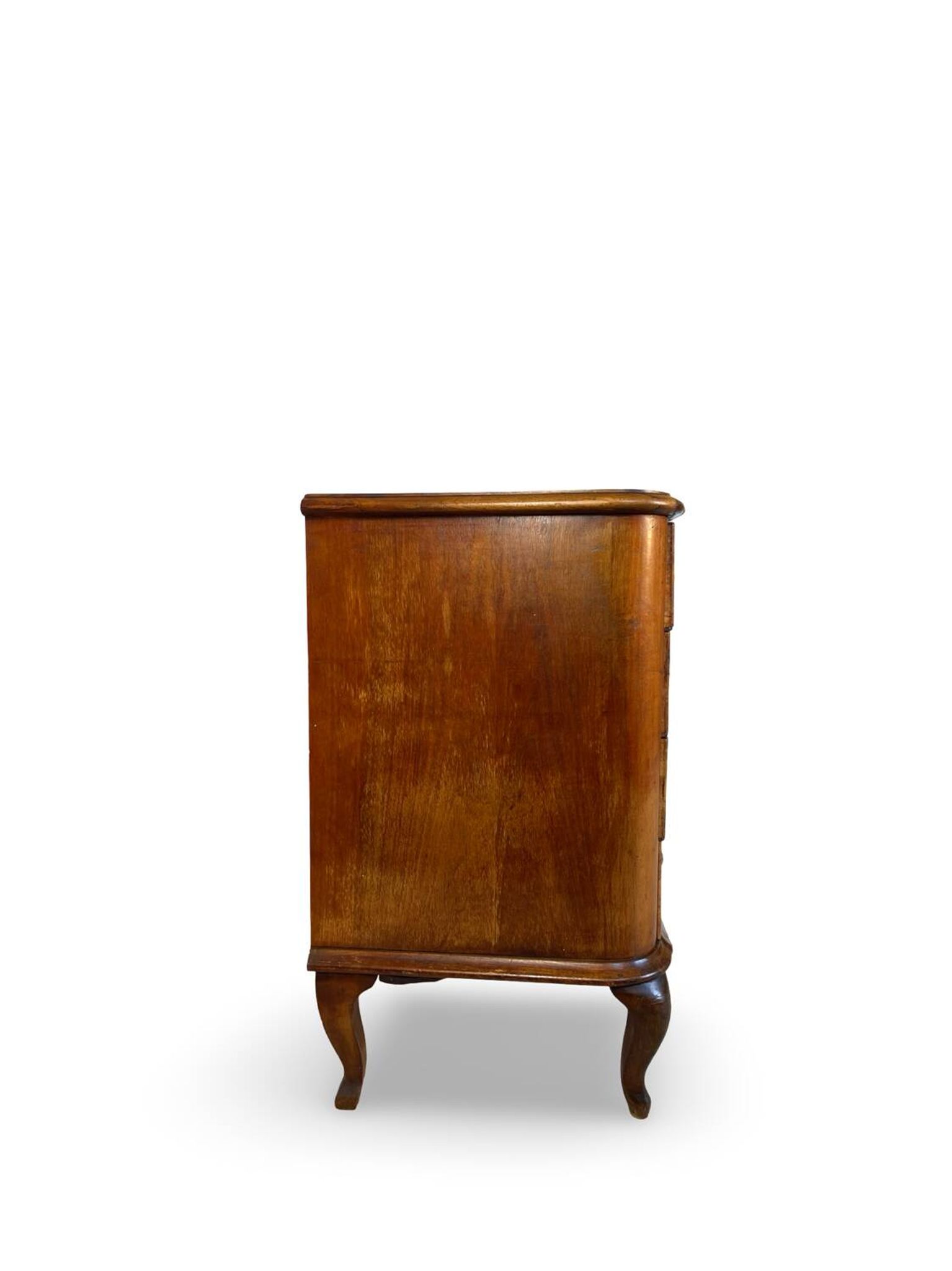 Italian art deco burl walnut chest of drawers, 1930s/1940s
