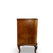 Italian art deco burl walnut chest of drawers, 1930s/1940s
