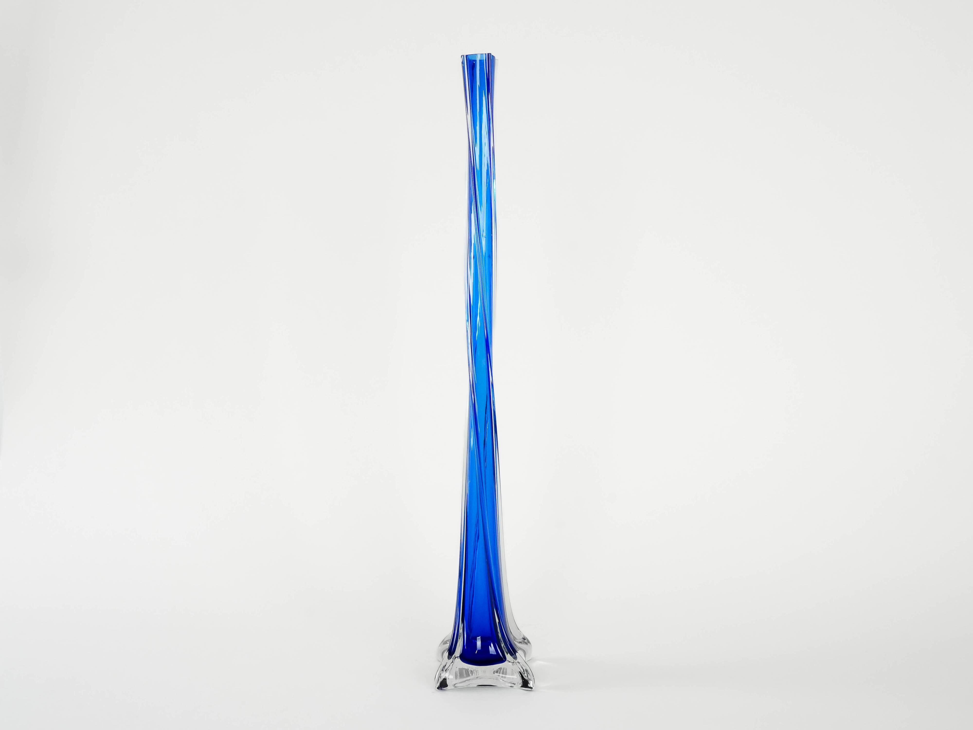 Cobalt vase, Danish design, 1970s, manufactured in Denmark