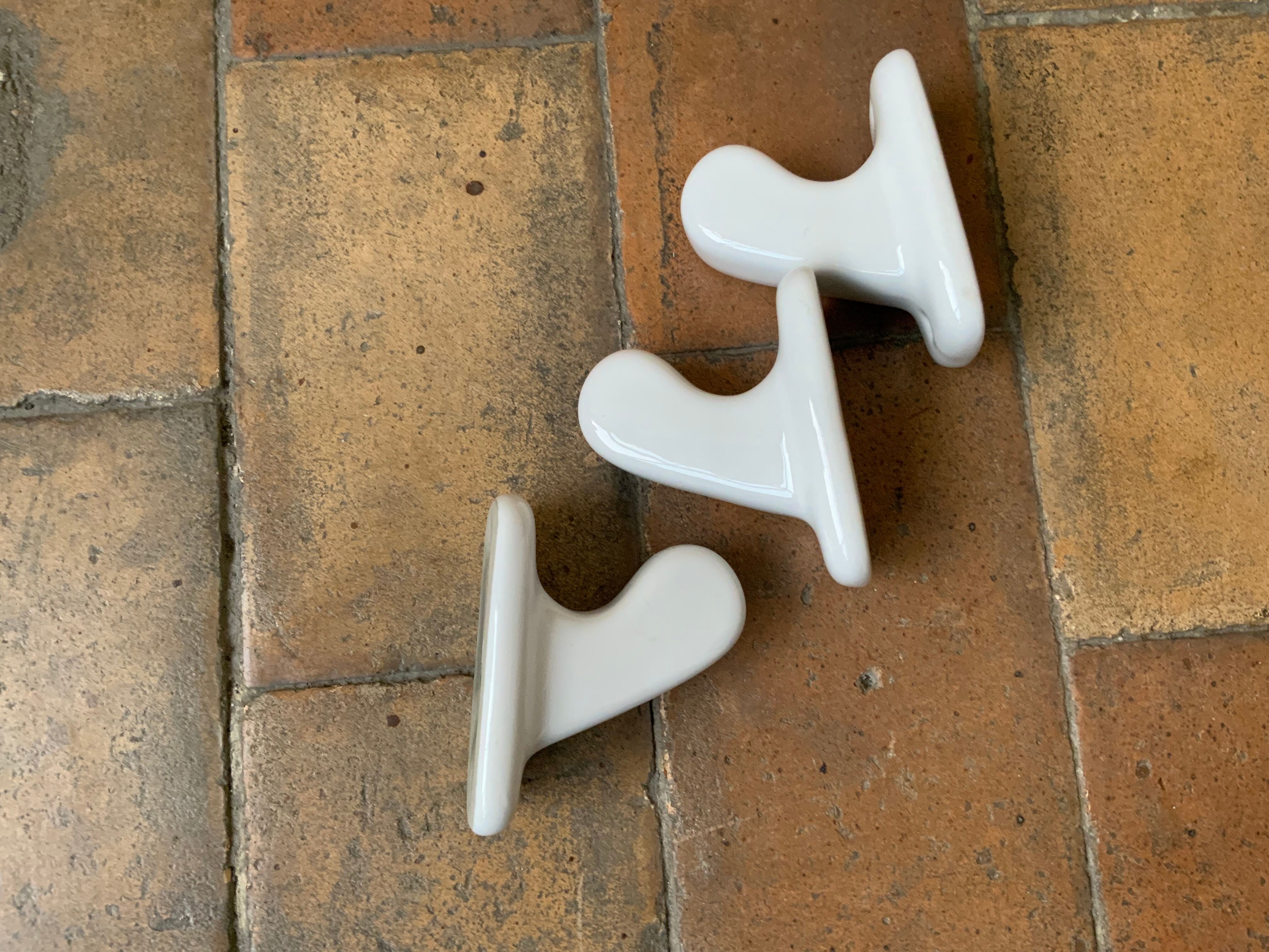 Vintage ceramic hooks