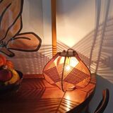 Lampe camel tissée à poser