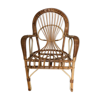 Rattan armchair Adult year 60/70