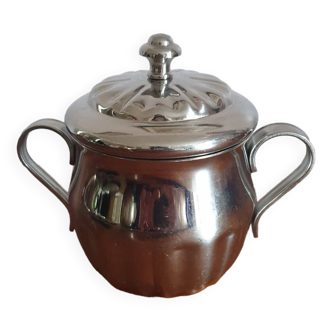 Jean Couzon stainless steel sugar bowl vintage 70's