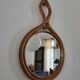 Drop mirror in rattan, 1960
