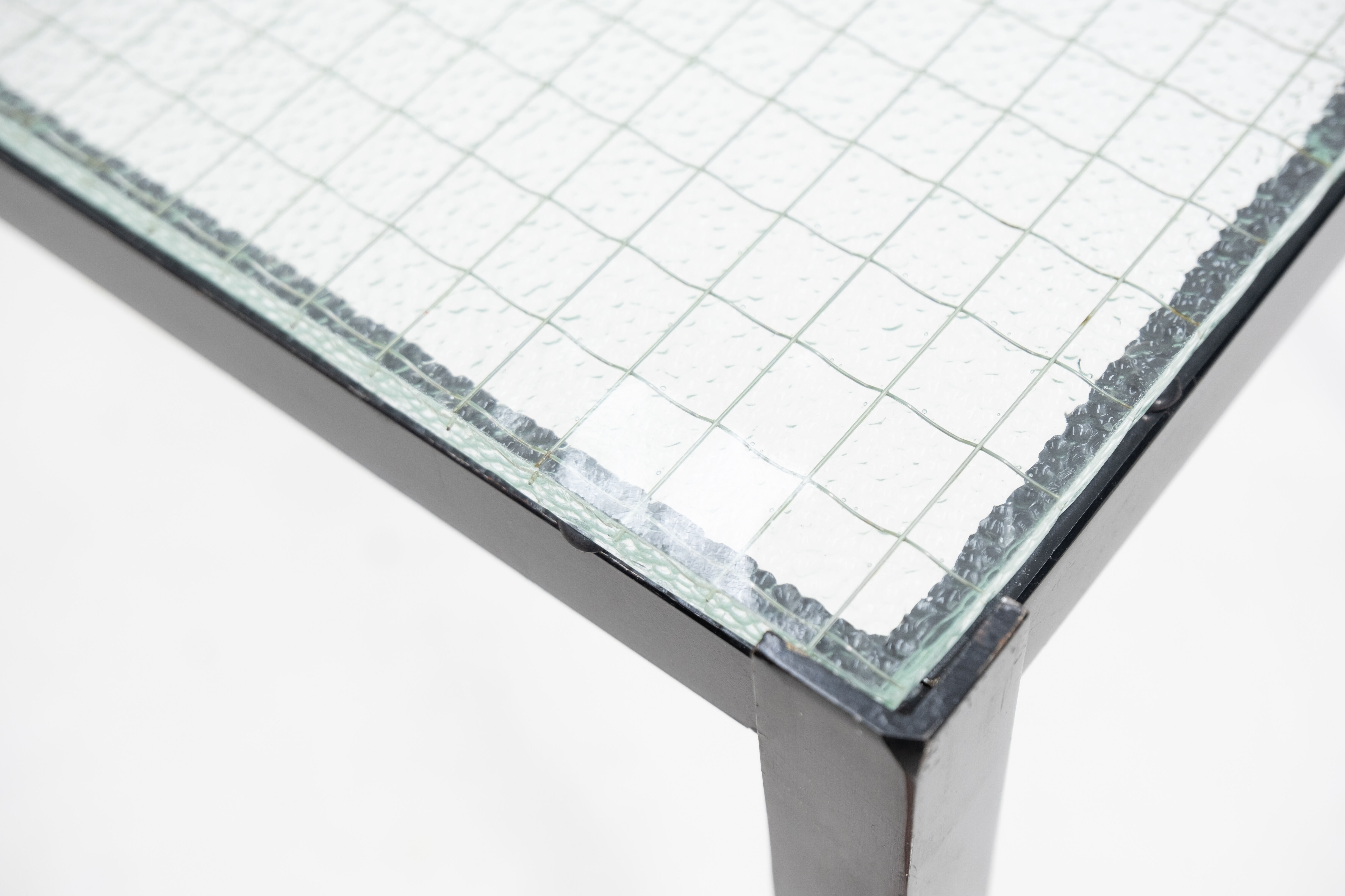 Janni Van Pelt wire glass and steel side table ''My Home'', 1950s