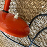 Vintage desk lamp Targetti Sankey, orange articulated lamp