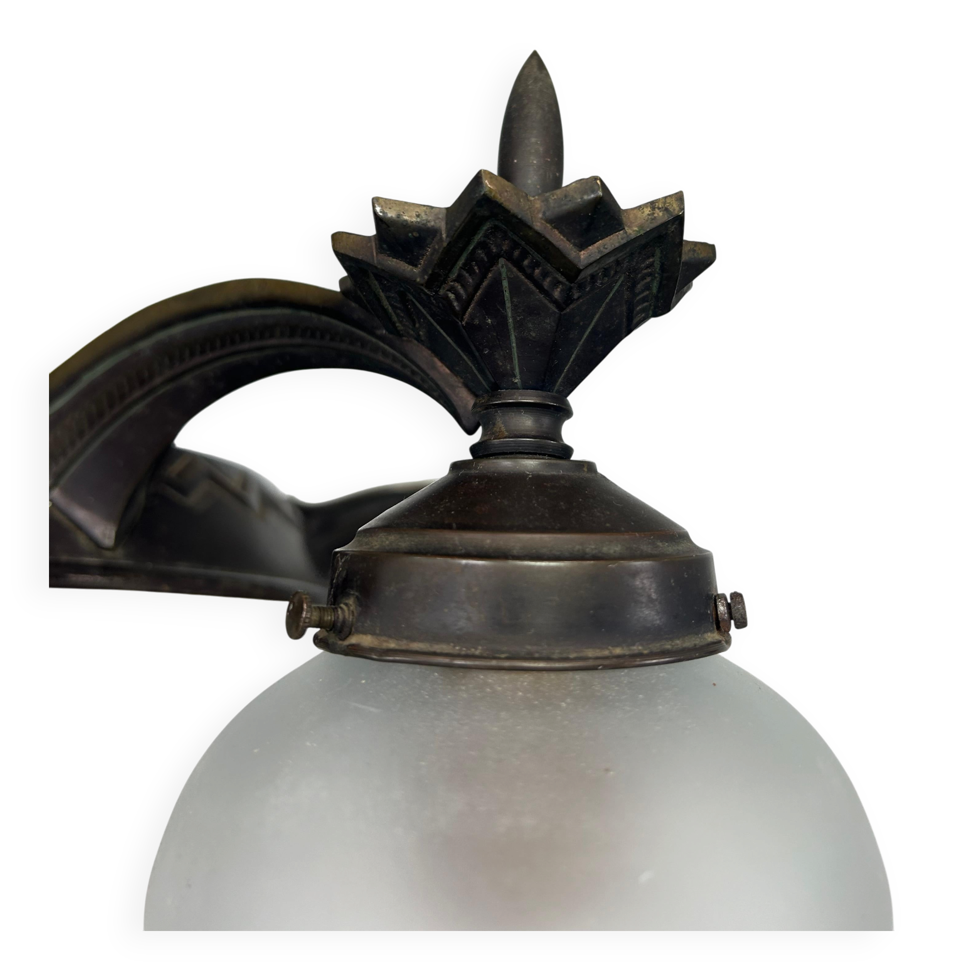 Rare cubist bronze lustre