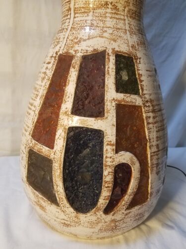 Lampe vase vintage en céramique d'Accolay signé Armel années 60/70