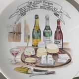 Plateau de fromages en porcelaine avec 6 assiettes assorties