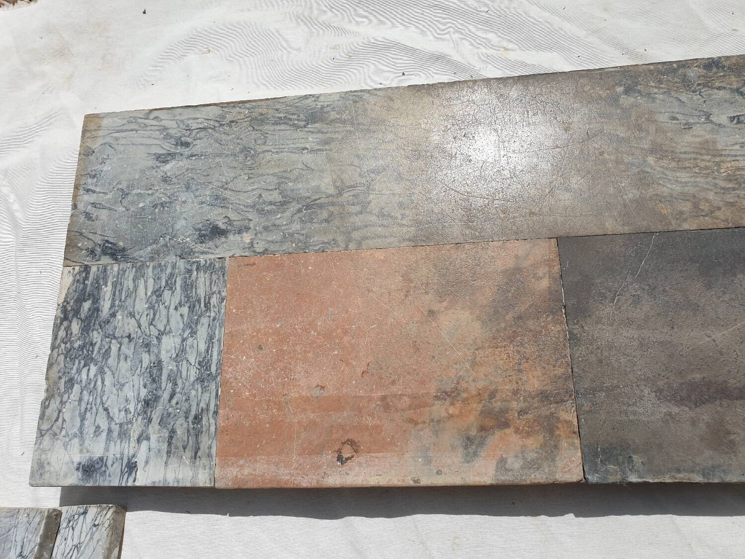 Napoleon III modillion fireplace in gray marble late 19th century