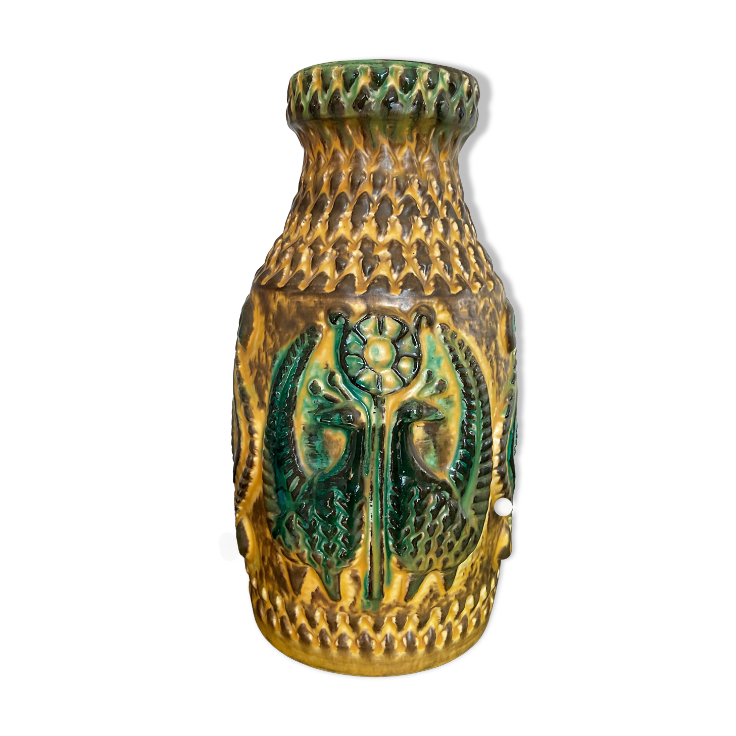 Vase West Germany in glazed ceramic year 60-70