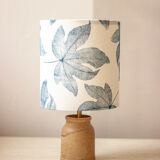 Lamp small stoneware pot - leaf pattern