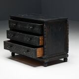 Commode à Tiroirs en Chêne Sculpté à la Main, France, 18ème Siècle