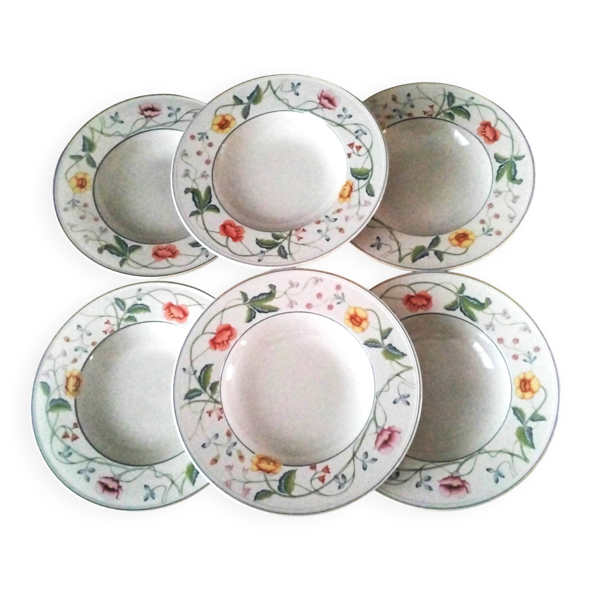 6 Villeroy & Boch Albertina Soup Plates