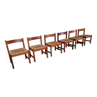 Set of 6 Torbecchia chairs by Giovanni Michelucci for Poltronova, 1960s.