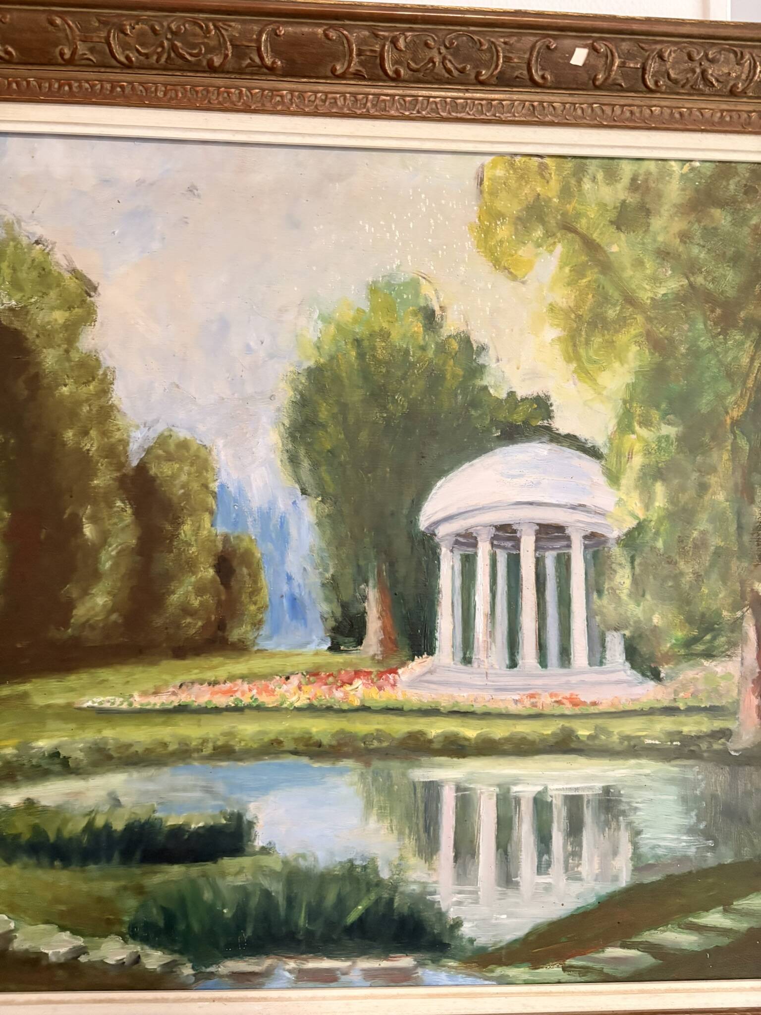Oil Painting Panel Factory Garden Temple Love Rotunda Impressionism