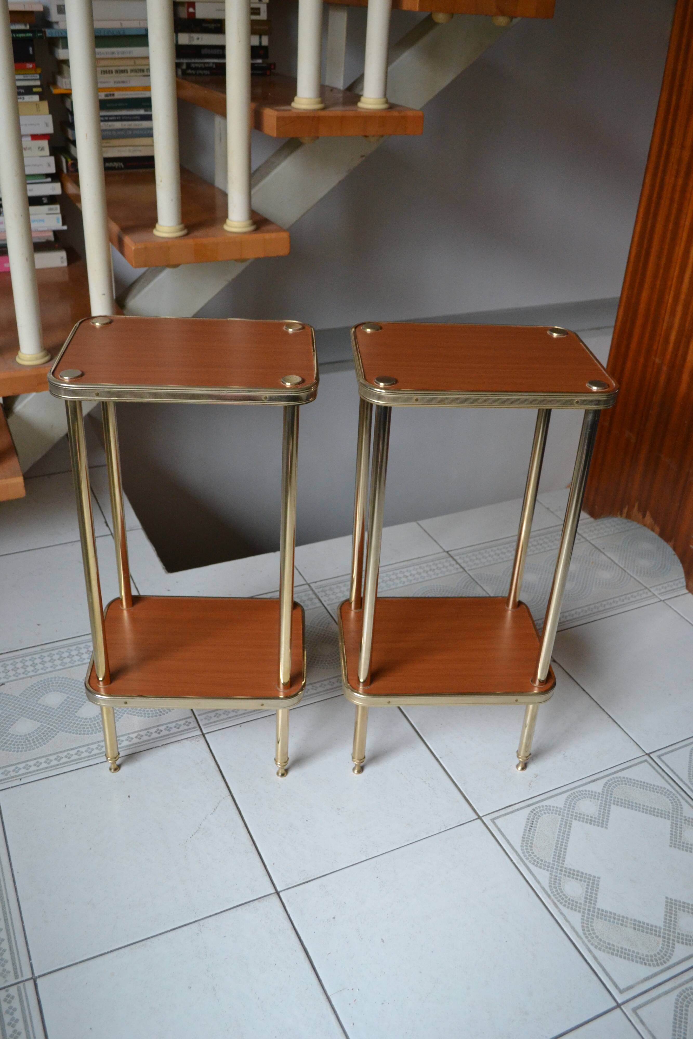 Pair of extra tables sofa tips Richard Creation 50s